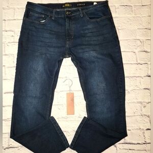 Rugby University Men’s Jeans 40x30 Dark Wash Stretch Denim Straight Leg +Bonus